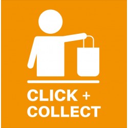 Sticker click and collect orange