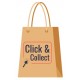 Sticker click and collect sac kraft