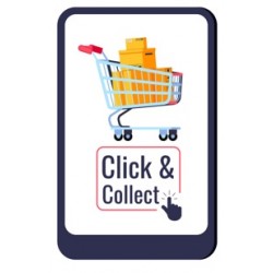 Sticker click and collect telephone
