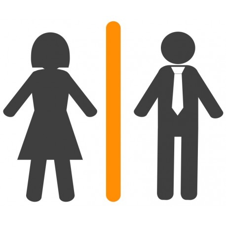 Autocollant toilette Homme Femme