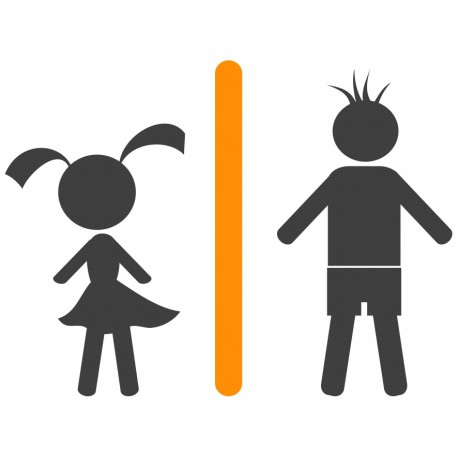 Autocollant toilette Homme Femme