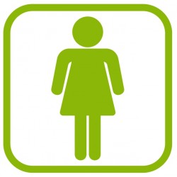 Autocollant toilette handicape graphique