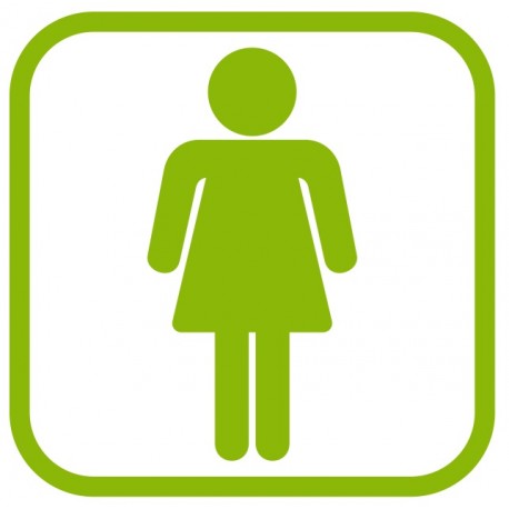 Autocollant toilette handicape graphique