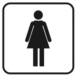 Autocollant toilette handicape couleurs