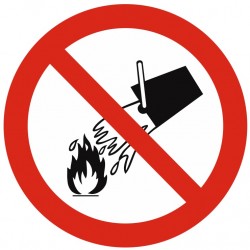 Sticker interdiction jeter eau - eteindre