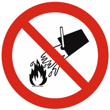 Sticker interdiction jeter eau - eteindre