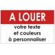 Autocollant A vendre ou A louer à personnaliser
