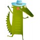 Sticker Crocodile avec chapeau