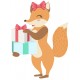 Sticker renard cadeaux