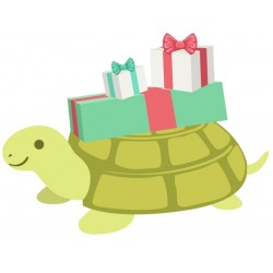 Sticker tortue cadeaux