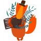 Sticker renard accordeon