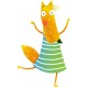 Sticker renard danse joie