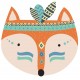Sticker renard en indien