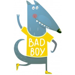 Sticker loup qui danse