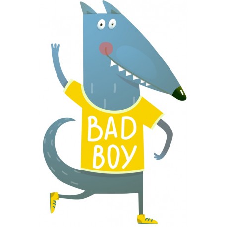 Sticker loup qui danse