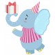 Sticker elephant avec cadeaux