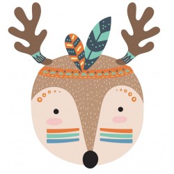 Sticker renne en indien