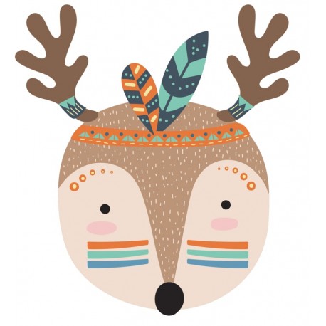 Sticker renne en indien