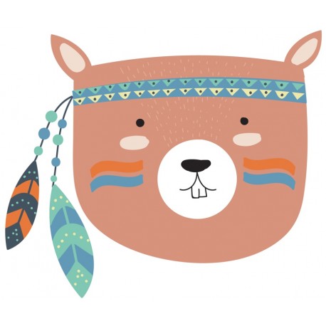 Sticker animal en indien