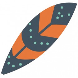 Sticker plume indien orange et noir