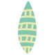 Sticker plume vert jaune