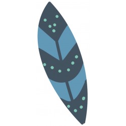 Sticker plume indien bleu