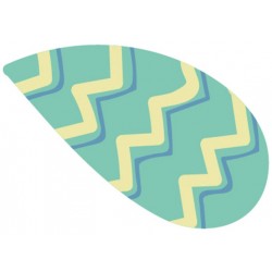 Sticker plume vert jaune vague
