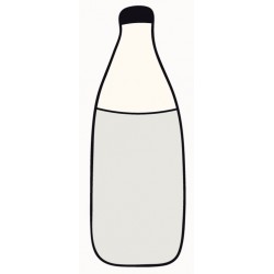 Sticker chat boit son verre