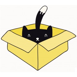 Sticker petite souris du chat