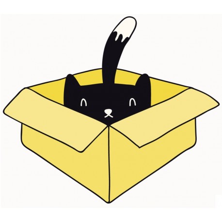 Sticker petite souris du chat