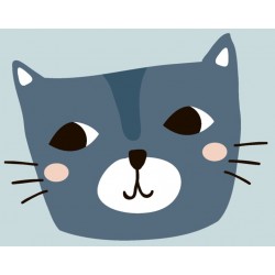 Sticker chat s'endort part terre