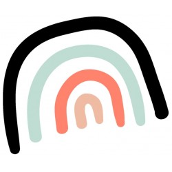 Sticker pastel arc en ciel