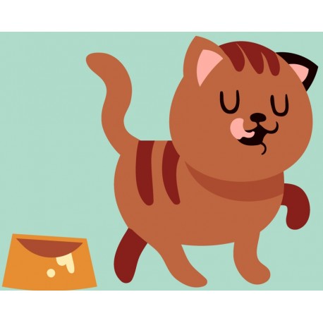 Sticker chat dort avec pelotte