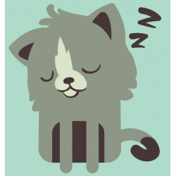 Sticker chat un peu triste