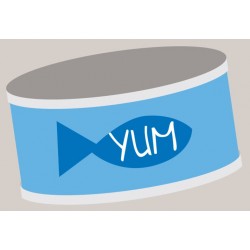 Sticker chat tout blanc