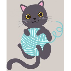 Sticker gamelle rose pour chat
