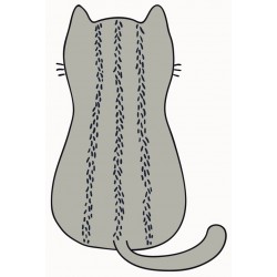 Sticker chat rigole moutarde