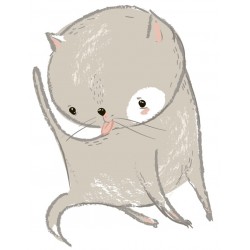 Sticker gros Chat dort