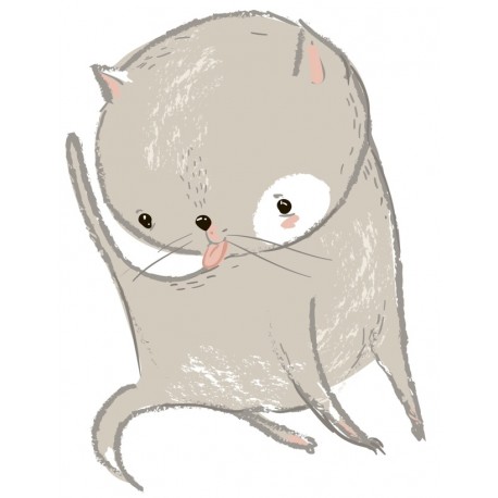 Sticker gros Chat dort