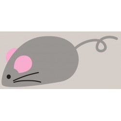 Sticker chat blanc attend