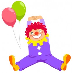 Sticker clown au sol