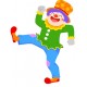 Sticker clown au sol