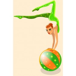 Sticker acrobate vert