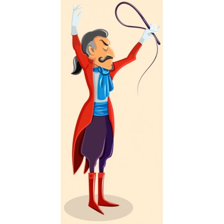 Sticker femme equilibriste sur cheval