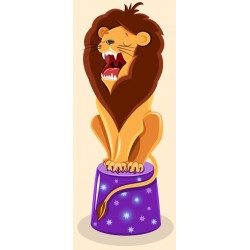 Sticker lions sur podium