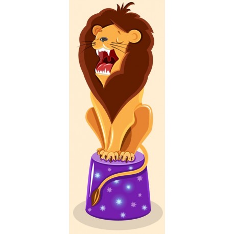 Sticker dompteur de lions