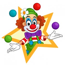 Sticker clown bienvenue