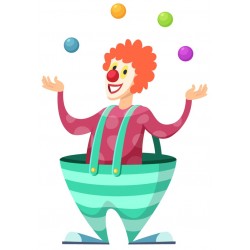 Sticker clown grand pantalon