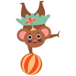 Sticker chapiteau multi couleurs