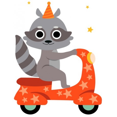 Sticker hippopotame en scene